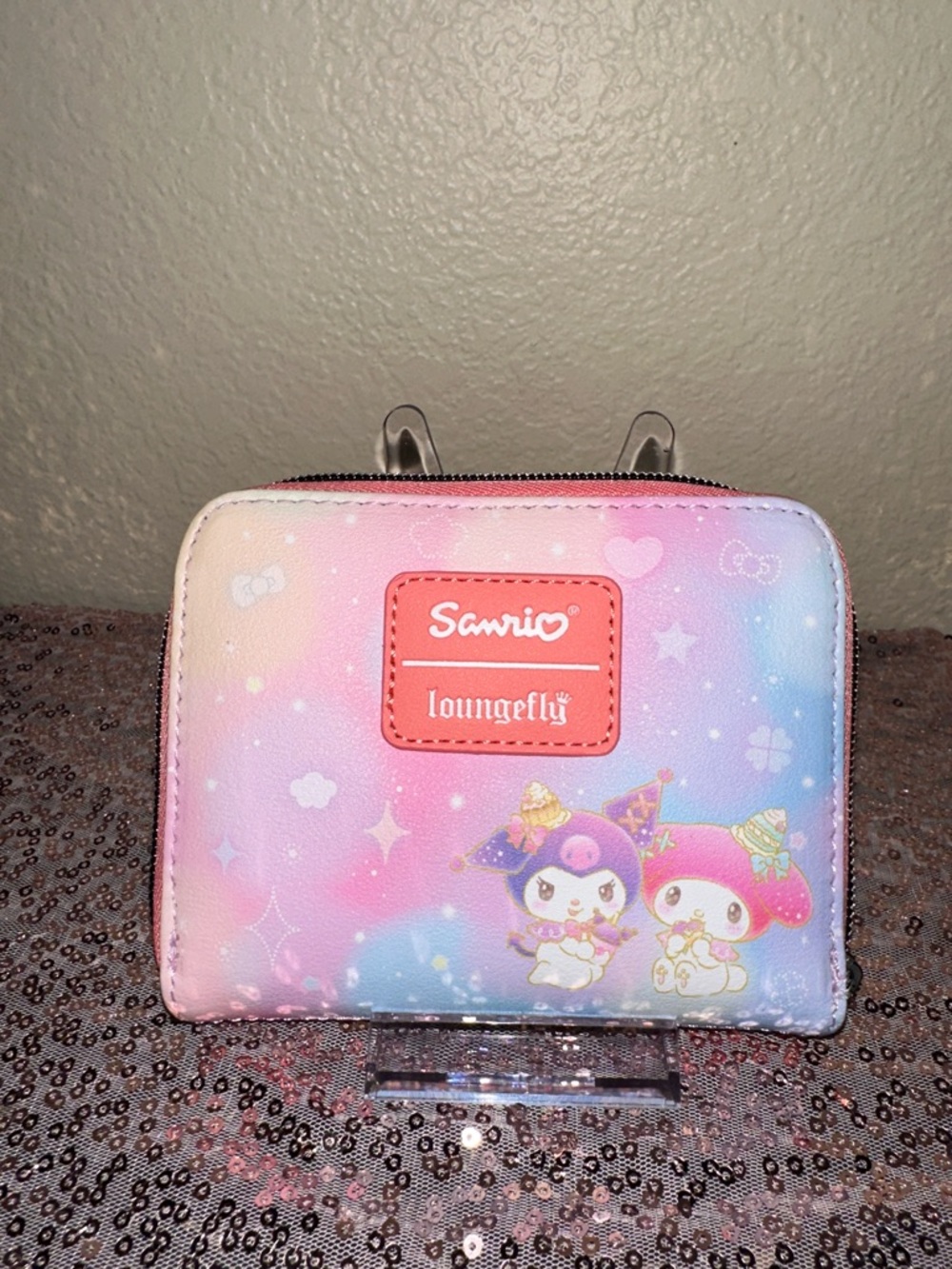 Loungefly Hello Kitty Pastel Pink Blue Lavender Zip Wallet - Picture 3 of 3